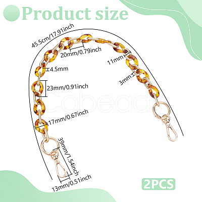 Oval Acrylic & Plastic Chains Bag Extender Chains HJEW-UN00040-1