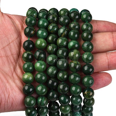 Natural African Jade Beads Strands G-K091-10mm-1