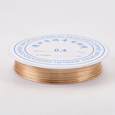 Round Copper Jewelry Wire X-CWIR-Q006-0.4mm-KC-1