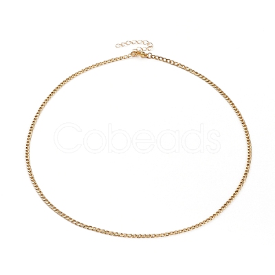 304 Stainless Steel Curb Chains Necklaces NJEW-JN03280-01-1