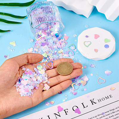 100G Plastic Sequins Beads PVC-TA0001-04C-1
