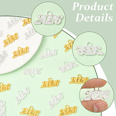 40Pcs 2 Colors Alloy Pendants FIND-SC0020-50-1