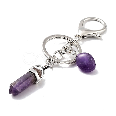 Natural Amethyst Keychain KEYC-M022-05A-1