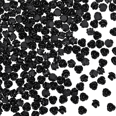 200Pcs Opaque Resin Cabochons CRES-ME0001-05-1