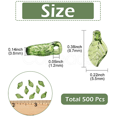 500Pcs Transparent Acrylic Charms TACR-SP0001-36A-1