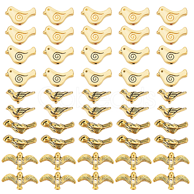 150Pcs 5 Style Tibetan Style Alloy Beads TIBEP-AR0001-21-1