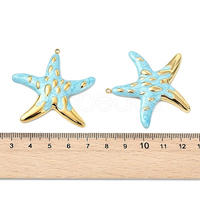 Ocean 304 Stainless Steel Enamel Pendants STAS-T076-08B-03G-1