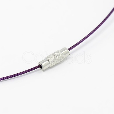 201 Stainless Steel Wire Necklace Cord TWIR-SW001-7-1
