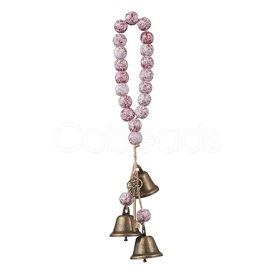 Brass Bell Key Pendant Decorations HJEW-JM04230-01-1