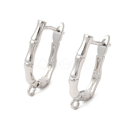 Bamboo Brass Hoop Earring Findings KK-A289-06P-1