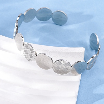 304 Stainless Steel Cuff Bangles BJEW-P355-01P-1