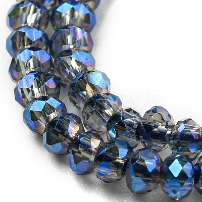 Electroplate Glass Beads Strands EGLA-F149-FR-07-1