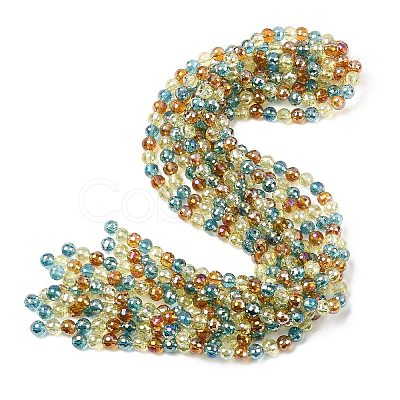 Electroplate Glass Beads Strands EGLA-D300-06-8mm-24-1