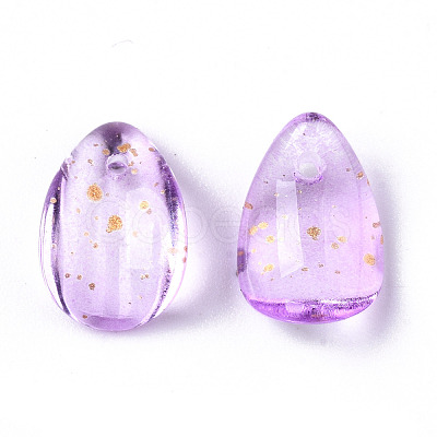 Transparent Spray Painted Glass Charms GLAA-T016-36-H03-1