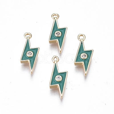 Brass Enamel Charms KK-N232-220-1