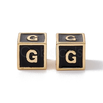 Rack Plating Brass Enamel Beads KK-B060-04G-01G-1