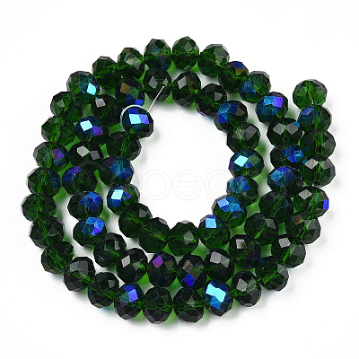 Electroplate Glass Beads Strands EGLA-A034-T6mm-L27-1