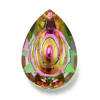 Electroplated Glass Pendants GLAA-G122-07C-1