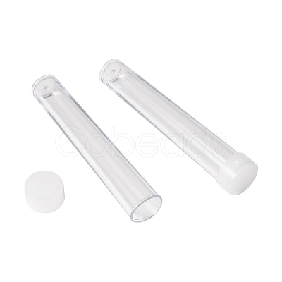 Clear Tube Plastic Bead Containers with Lid C066Y-01-1