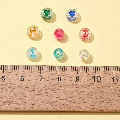 5 Style Transparent Acrylic Enamel Beads MACR-FS0001-23-1