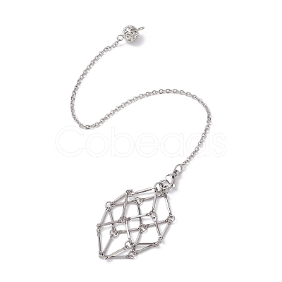 Tarnish Resistant 201 Stainless Steel Pouch Dowsing Pendulums PALLOY-JF02505-03-1