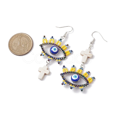 Iron Dangle Earring EJEW-MZ00191-1