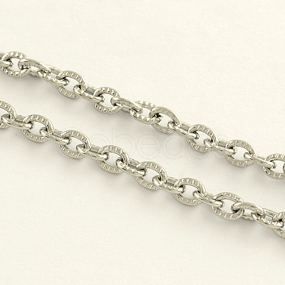 Tarnish Resistant 304 Stainless Steel Cable Chains X-CHS-R009-03-1