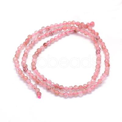 Natural Strawberry Quartz Beads Strands G-E411-09A-4mm-1