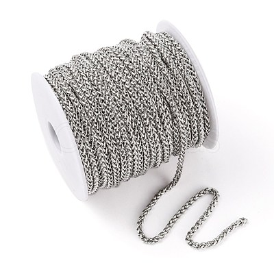 Tarnish Resistant 304 Stainless Steel Wheat Chains STAS-O076-07-1