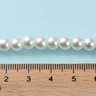 Baking Paint Pearlized Glass Pearl Round Bead Strands HY-Q003-6mm-01-1