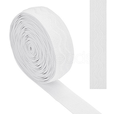 Gorgecraft 10 Yards Non-slip Transparent Silicone Polyester Elastic Band SRIB-GF0001-26B-01-1