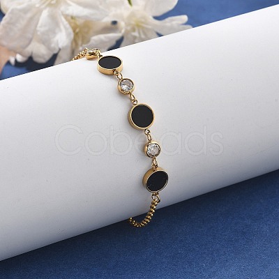 Ion Plating(IP) 304 Stainless Steel Link Bracelets BJEW-P345-10G-03-1