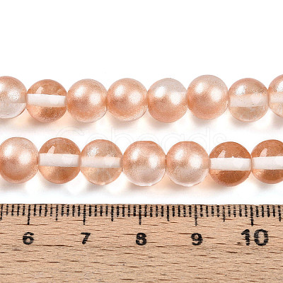 Baking Paint Transparent Glass Beads X1-DGLA-N011-8mm-04-1