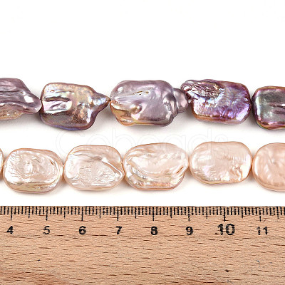 Natural Baroque Pearl Keshi Pearl Beads Strands PEAR-S020-D07-02-1