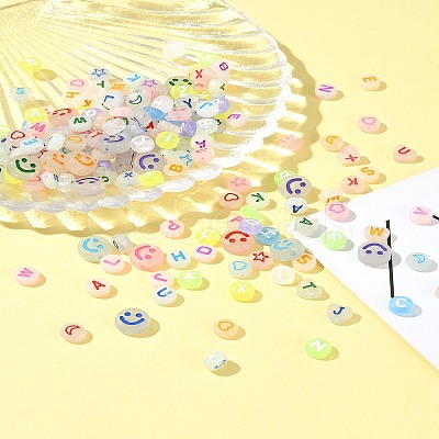 200Pcs Acrylic Beads FACR-FS0001-03-1
