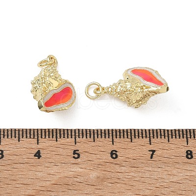Brass Enamel Pendants KK-CBADC51-15G-1