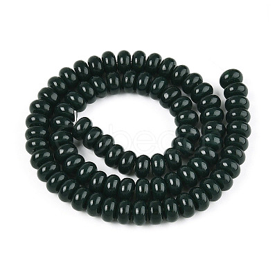 Opaque Spray Painted Glass Beads GLAA-ZX008-8mm-18X-1