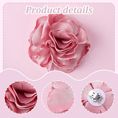 1 Pair Flower Cloth Shoe Decoration AJEW-DR0001-65C-1