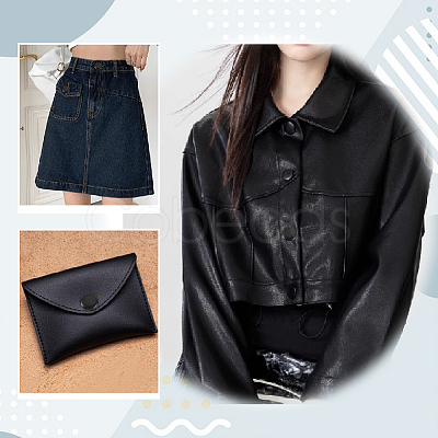 40Pcs 4 Styles 1-Hole PU Leather Buttons DIY-GA0008-32-1