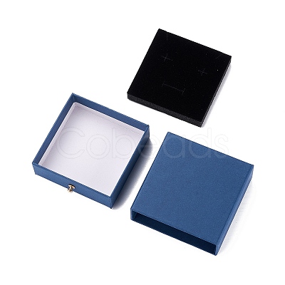 Square Paper Drawer Jewelry Set Box LS-CON-C011-03B-03-1