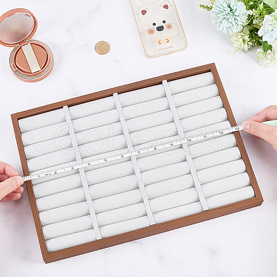 Walnut Wood Jewelry Display Trays AJEW-WH0816-444-1