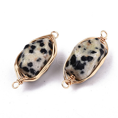 Natural Dalmatian Jasper Links/Connectors G-T131-100C-1