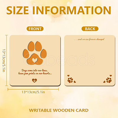 Wooden Commemorative Cards WOOD-WH0040-007-1