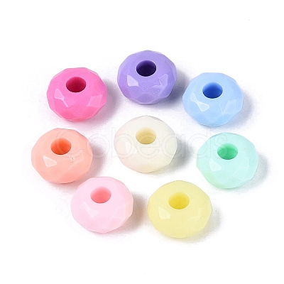 Opaque Plastic European Beads KY-N025-16-1