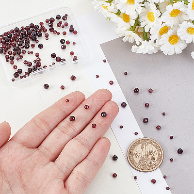 150Pcs 3 Styles Natural Garnet Beads G-GA0001-86-1