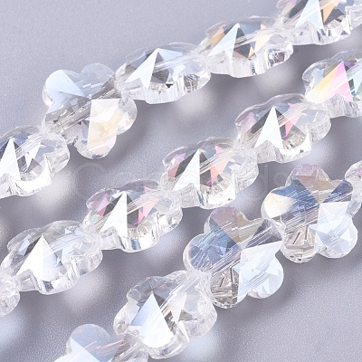Electroplate Glass Beads Strands EGLA-F132-AB03-1