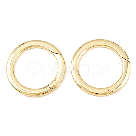 Ring Brass Spring Gate Rings KK-C162-016G-1