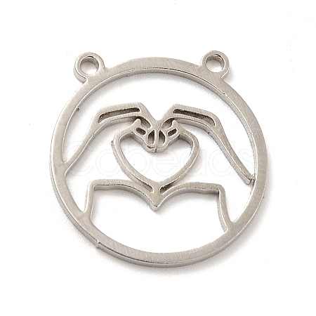 Non-Tarnish 201 Stainless Steel Outline Pendants STAS-E175-02P-1