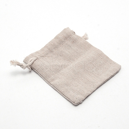 Flax Cloth Blank DIY Craft Drawstring LS-ABAG-WH0005-48B-1