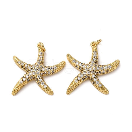 Brass Micro Pave Cubic Zirconia Pendants KK-A271-02I-G-1